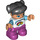 LEGO Child with Rainbow T-shirt and Magenta Legs Duplo Figure