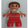 LEGO Child avec rouge Overalls Duplo Figure