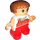 LEGO Child with Red Overalls Duplo Figure