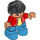 LEGO Child with Red Rocket Top Duplo Figure