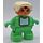 LEGO Barn med Hvit Bib og Bonnet Duplo-figur