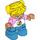 LEGO Child with Yellow Hair, Bright Pink Top with Bee Motif Duplo Figure