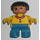 LEGO Niño con Amarillo Parte superior y Cuello Figura Duplo