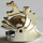 LEGO Chroom goud Draak Helm met Klem (6122 / 23316)