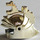 LEGO Chrome Gold Dragon Helmet with Clip (6122 / 44492)