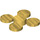 LEGO Chrome Gold Gold Coin Set (10,20,30,40) on Sprue (70501)