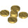 LEGO Or chromé Gold Coin Set (10,20,30,40) sur Sprue (70501)