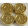 LEGO Chroom Goud Gold Coin Set (10,20,30,40) Aan Sprue (70501)