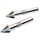 LEGO Chrome Silver 2 Harpoon Heads with 4 grooves on Sprue (10667 / 70750)