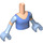 LEGO Cinderalla Torso, met Medium Blauw Top met Zilver Curles en Stars en Bright Light Blauw Gloves Patroon (92456)