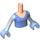 LEGO Cinderalla Torso, with Medium Blue Top with Silver Curles and Stars and Bright Light Blue Gloves Pattern (92456)