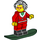 LEGO City Advent Calendar 2023 Set 60381-1 Subset Day 21 - Mrs. Claus Snowboarding