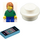 LEGO City Advent Calendar Set 60099-1 Subset Day 7 - Boy with Snowball and Smartphone