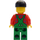LEGO City Harbor Farmer met Overall, Zwart Pet en Glasses minifiguur