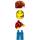 LEGO City man met Rood jacket met Classic Ruimte logo minifiguur