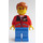 LEGO City man met Rood jacket met Classic Ruimte logo minifiguur