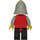 LEGO Classic Schloss Ritter, Rot &amp; Grau Schild auf Torso, Schwarz Beine mit Rot Hüften, Licht Grau Neck-Protector Minifigur