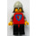 LEGO Classic Castle Knight, Red &amp; Gray Shield on Torso, Black Legs with Red Hips, Light Gray Neck-Protector Minifigure