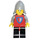 LEGO Classic Castle Knight, rot &amp; Grau Schild auf Torso, Schwarz Beine mit rot Hüften, Light Grau Neck-Protector Minifigur