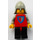 LEGO Classic Schloss Ritter, Rot &amp; Grau Schild auf Torso, Schwarz Beine mit Rot Hüften, Licht Grau Neck-Protector Minifigur