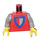 LEGO Classic Castle Knight Torso with Red/Gray Shield Assembly (973)