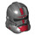 LEGO Clone Trooper Helmet (Phase 2) with Hunter Dark Red Markins (11217 / 68695)