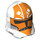 LEGO Clone Trooper Helm (Phase 2) mit Orange und Weiß (11217 / 68675)