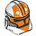 LEGO Clone Trooper Hjälm (Phase 2) med Orange och Vit (11217 / 68675)