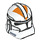 LEGO Clone Trooper Helmet (Phase 2) with Orange Top Markings (11217 / 16919)