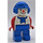 LEGO Clown with Blue Aviator Helmet, Red Arms Duplo Figure