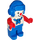 LEGO Clown with Blue Aviator Helmet, Red Arms Duplo Figure