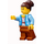 LEGO Club Owner / Manager met Open Light Bright Blauw Jacket minifiguur
