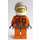 LEGO Coast Guard Pilot with Orange Suit and White Helmet Minifigure