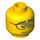 LEGO Computer Programmer Head With Black Glasses (Safety Stud) (3626 / 10005)