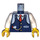 LEGO Conductor Charlie Torso with White Arms and Yellow Hands (973)