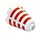 LEGO Cone 2 x 2 x 2 with Horizontal Red Stripes Pattern (Open Stud) (3942)