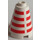 LEGO Cone 2 x 2 x 2 with Horizontal Red Stripes Pattern (Open Stud) (3942 / 80406)