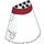 LEGO Cone 8 x 4 x 6 Half with Dark Red Stripe (87412 / 93799)