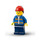 LEGO Bouwvakker Vrouwelijk (Blauw Jasje) Minifiguur