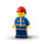 LEGO Construction Worker Female (Bleu Jacket) Figurine