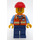 LEGO Bouw Worker - Male (Rood Bouw Helm, Groot Grijns) minifiguur