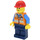 LEGO Bouwvakker - Mannelijk (Rood Bouw Helm, Smirk) Minifiguur