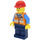 LEGO Bouw Worker - Male (Rood Bouw Helm, Smirk) minifiguur