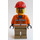 LEGO Bauarbeiter mit Bart und Brille Minifigur