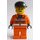 LEGO Bouwvakker met Zwart Pet Minifiguur