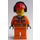 LEGO Bouw Worker met Dark Stone Grijs Hoodie minifiguur