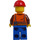 LEGO Bauarbeiter mit Brille und Blau Beine Minifigur