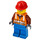 LEGO Konstruktion Worker mit Glasses und Blau Beine Minifigur