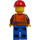 LEGO Bouw Worker met Glasses en Blauw Poten minifiguur