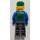 LEGO Construction worker with Green Cap Minifigure